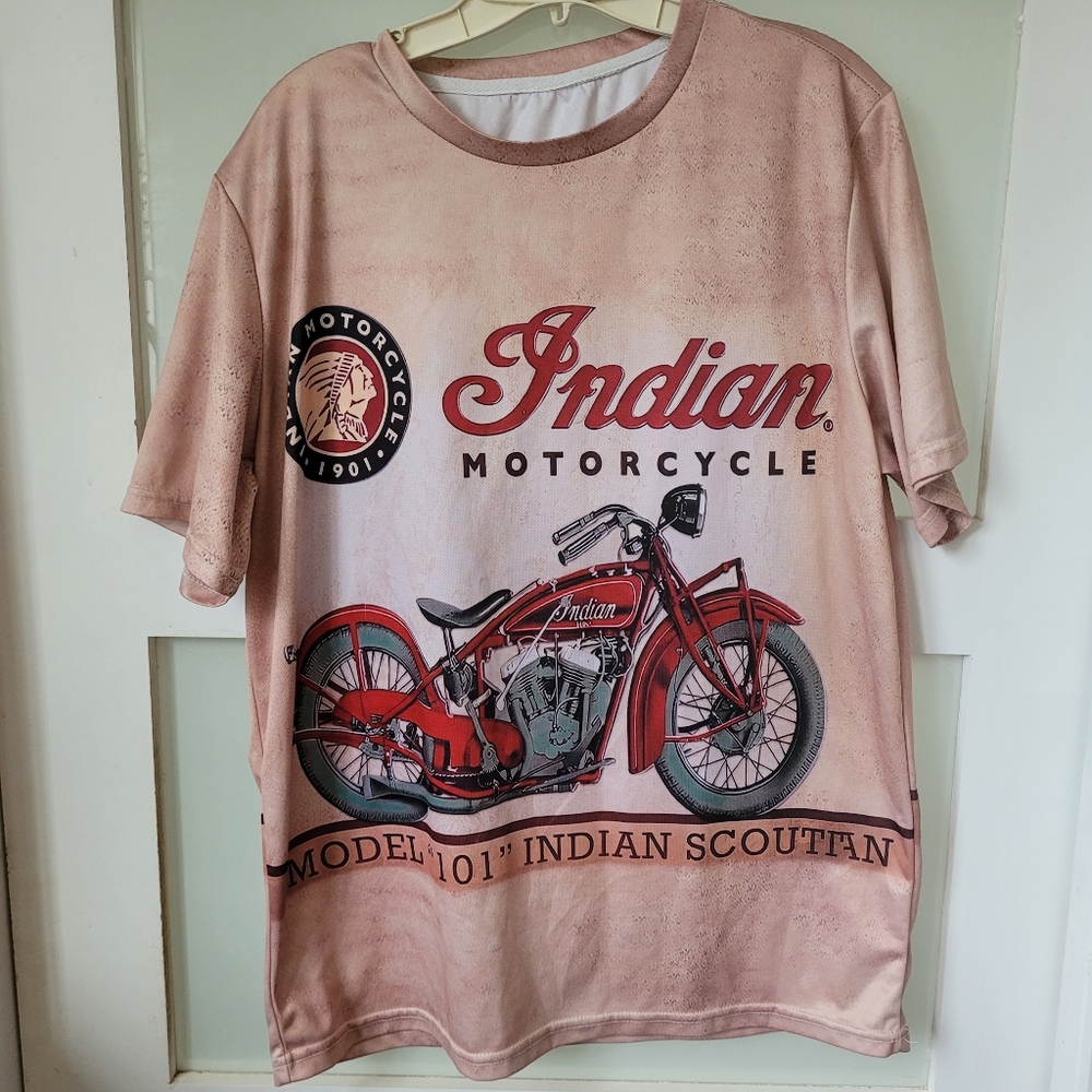 Indian Motorcycle Print T Shirt Mens Size M